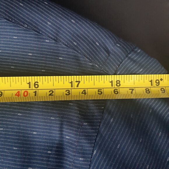 ⚡️BUY 3 for $55⚡️ Calvin Klein SZ 15.5 Men's Blue Non Iron Button Up Shirt - Picture 9 of 12